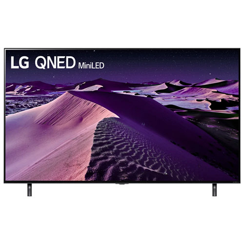 Téléviseur intelligent webOS HDR QNED UHD 4K de 86 po de LG (86QNED85UQA) - 2022 - Argenté titane foncé/Bleu cendré