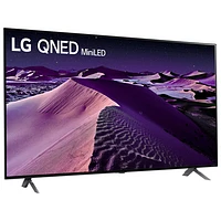 Téléviseur intelligent webOS HDR QNED UHD 4K de 86 po de LG (86QNED85UQA) - 2022 - Argenté titane foncé/Bleu cendré
