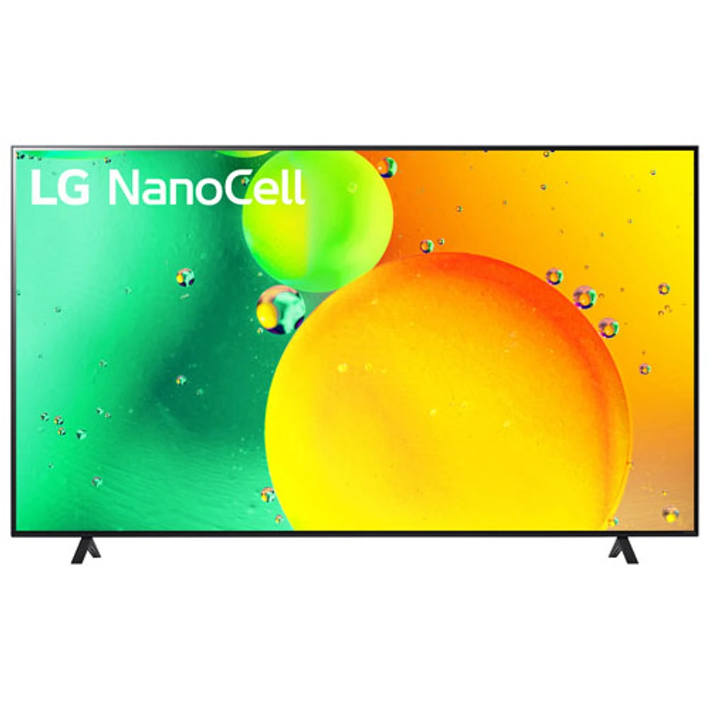Téléviseur intelligent webOS HDR DEL UHD 4K de 86 po NanoCell de LG (86NANO75UQA) - 2022 - Bleu cendré