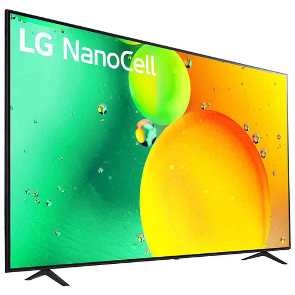 Téléviseur intelligent webOS HDR DEL UHD 4K de 86 po NanoCell de LG (86NANO75UQA) - 2022 - Bleu cendré