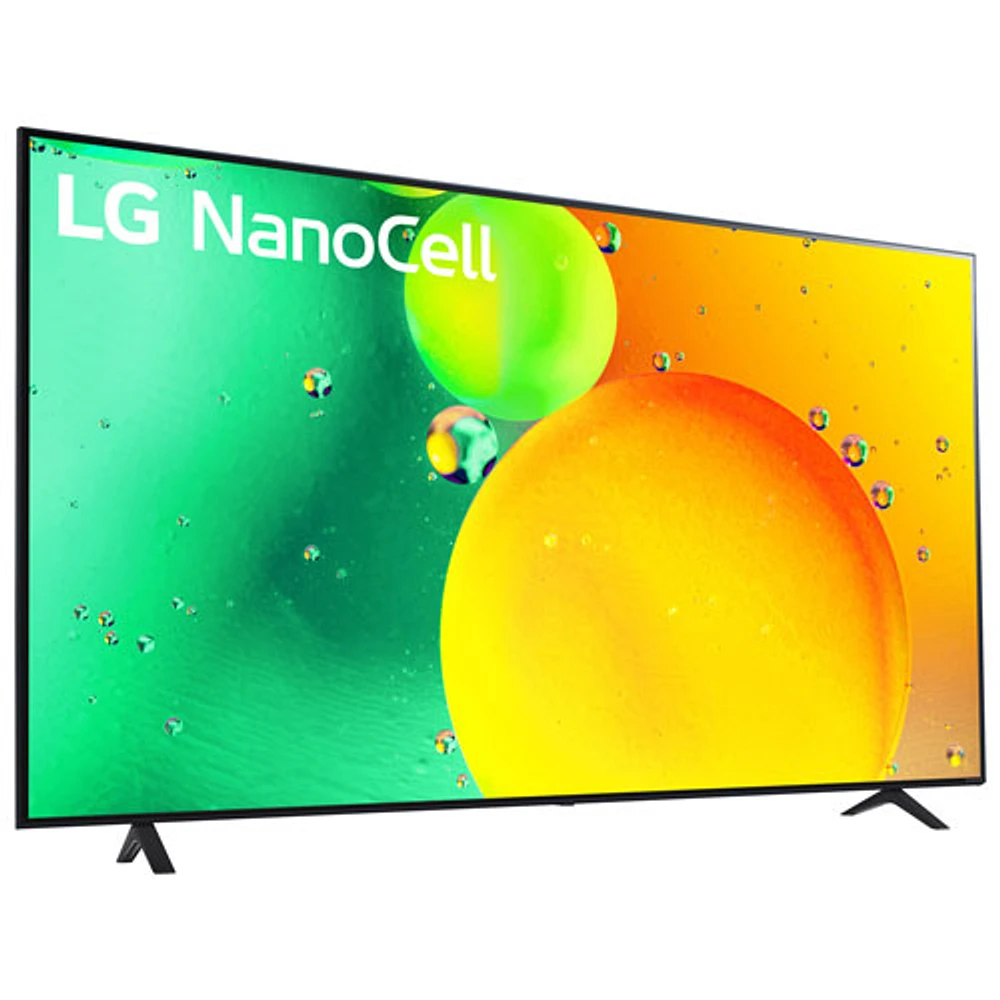Téléviseur intelligent webOS HDR DEL UHD 4K de 75 po NanoCell de LG (75NANO75UQA) - 2022 - Bleu cendré