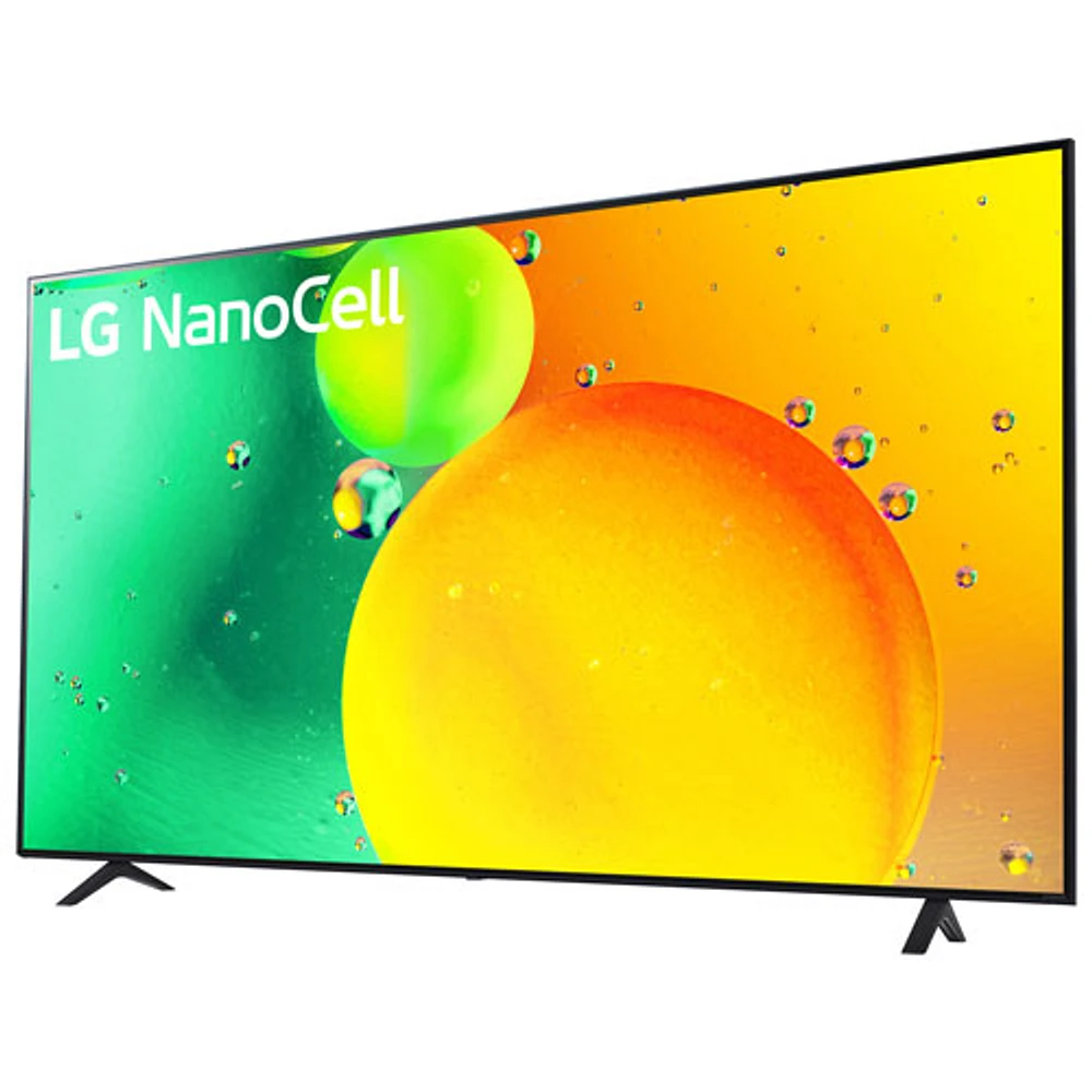 Téléviseur intelligent webOS HDR DEL UHD 4K de 75 po NanoCell de LG (75NANO75UQA) - 2022 - Bleu cendré
