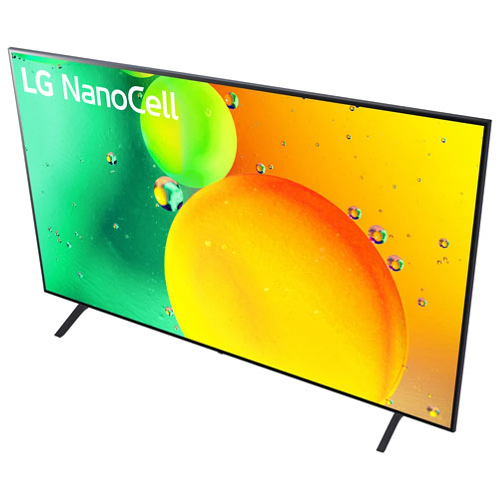 Téléviseur intelligent webOS HDR DEL UHD 4K de 70 po NanoCell de LG (70NANO75UQA) - 2022 - Bleu cendré - Excl. BBY