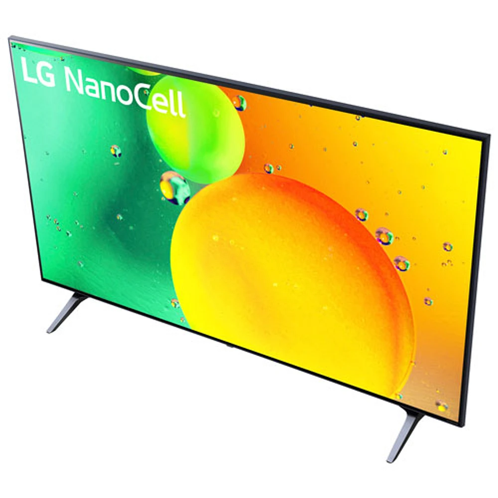 Téléviseur intelligent webOS HDR DEL UHD 4K de 43 po NanoCell de LG (43NANO75UQA) - 2022 - Bleu cendré