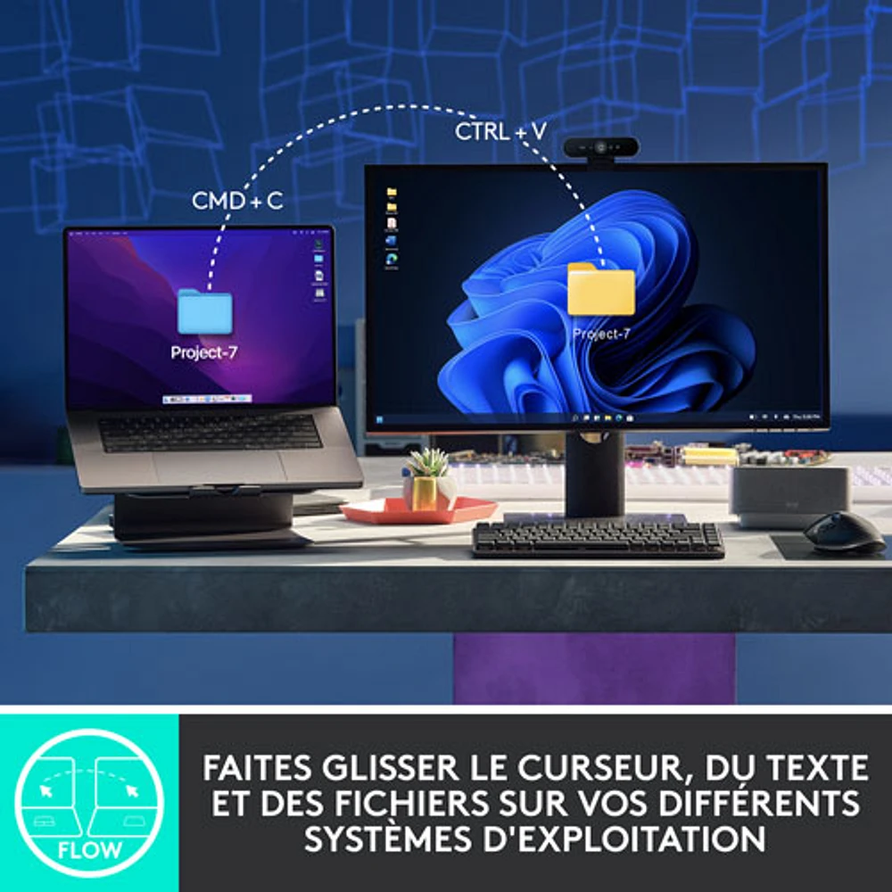 Souris sans fil MX Master 3S de Logitech - Noir