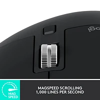 Souris sans fil MX Master 3S de Logitech - Noir