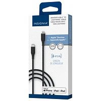 Insignia 1.8m (5.9 ft.) USB-C to Lightning Cable (NS-MCLC6BK23-C) - Black
