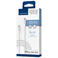 Insignia 1.8m (5.9 ft.) USB-C to Lightning Cable (NS-MCLC6WH23-C) - White