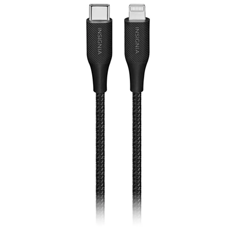 Insignia 1.2m (3.9 ft.) USB-C to Lightning Cable (NS-MCLC4BK23-C) - Black