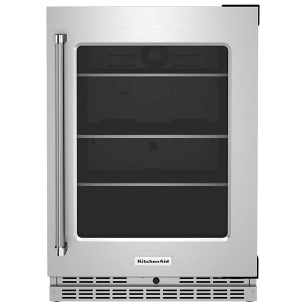 KitchenAid Undercounter 5.2 Cu. Ft. Freestanding Bar Fridge (KURR314KSS) - Stainless Steel