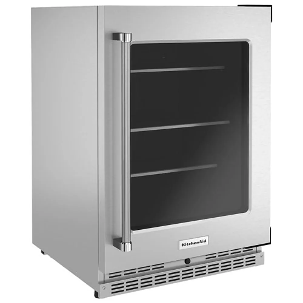 KitchenAid Undercounter 5.2 Cu. Ft. Freestanding Bar Fridge (KURR314KSS) - Stainless Steel