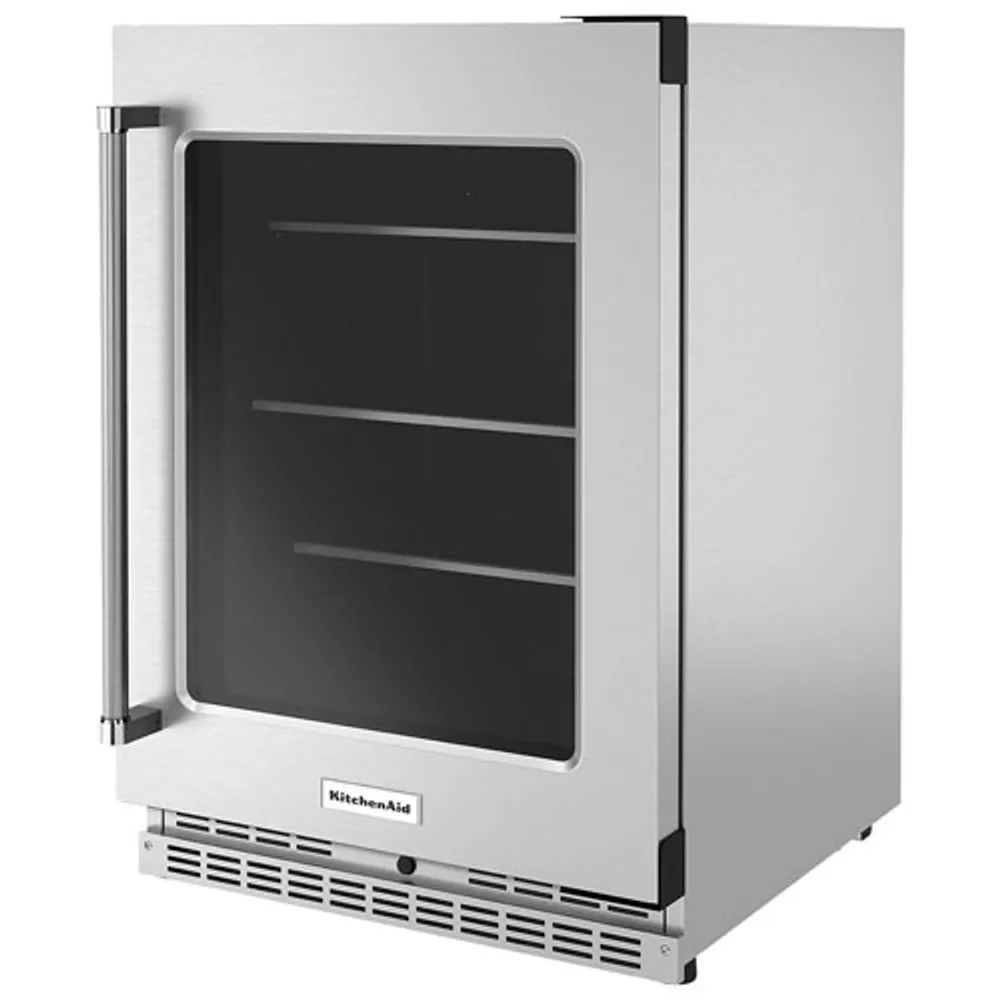 KitchenAid Undercounter 5.2 Cu. Ft. Freestanding Bar Fridge (KURR314KSS) - Stainless Steel