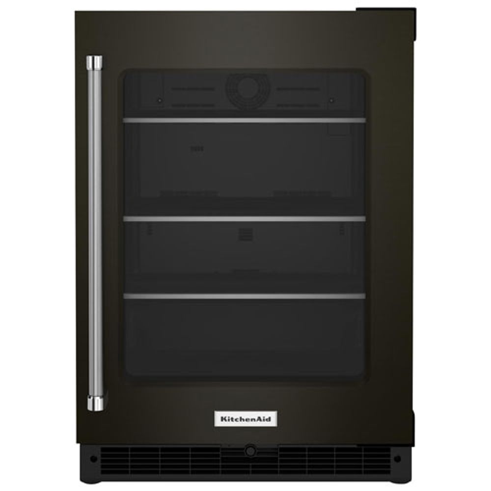 KitchenAid Undercounter 5.2 Cu. Ft. Freestanding Bar Fridge (KURR314KBS) - Black Stainless Steel