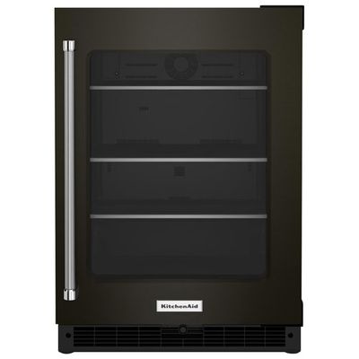 KitchenAid Undercounter 5.2 Cu. Ft. Freestanding Bar Fridge (KURR314KBS) - Black Stainless Steel