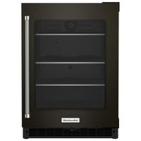 KitchenAid Undercounter 5.2 Cu. Ft. Freestanding Bar Fridge (KURR314KBS) - Black Stainless Steel