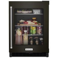 KitchenAid Undercounter 5.2 Cu. Ft. Freestanding Bar Fridge (KURR314KBS) - Black Stainless Steel