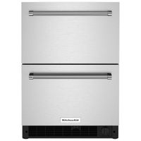 KitchenAid Undercounter Drawer 4.3 Cu. Ft. Freestanding Bar Fridge (KUDF204KSB) - Stainless Steel