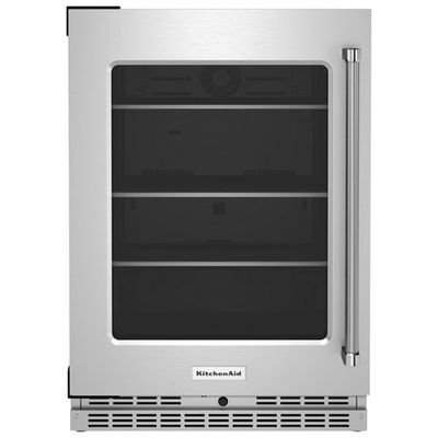 KitchenAid Undercounter 5.2 Cu. Ft. Freestanding Bar Fridge (KURL314KSS) - Stainless Steel