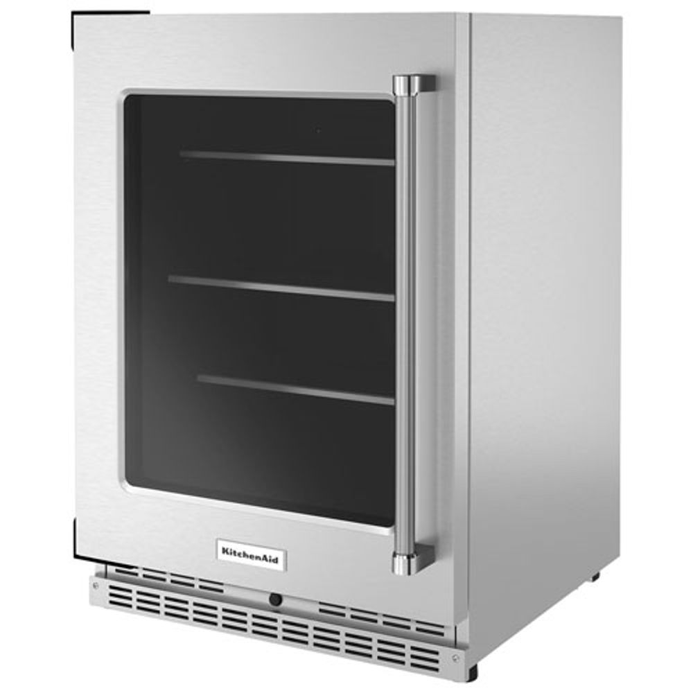 KitchenAid Undercounter 5.2 Cu. Ft. Freestanding Bar Fridge (KURL314KSS) - Stainless Steel