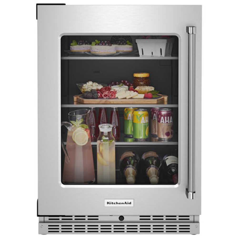 KitchenAid Undercounter 5.2 Cu. Ft. Freestanding Bar Fridge (KURL314KSS) - Stainless Steel