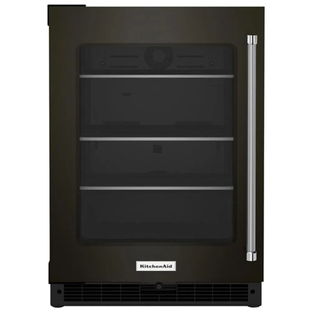 KitchenAid Undercounter 5.2 Cu. Ft. Freestanding Bar Fridge (KURL314KBS) - Black Stainless Steel