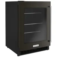 KitchenAid Undercounter 5.2 Cu. Ft. Freestanding Bar Fridge (KURL314KBS) - Black Stainless Steel