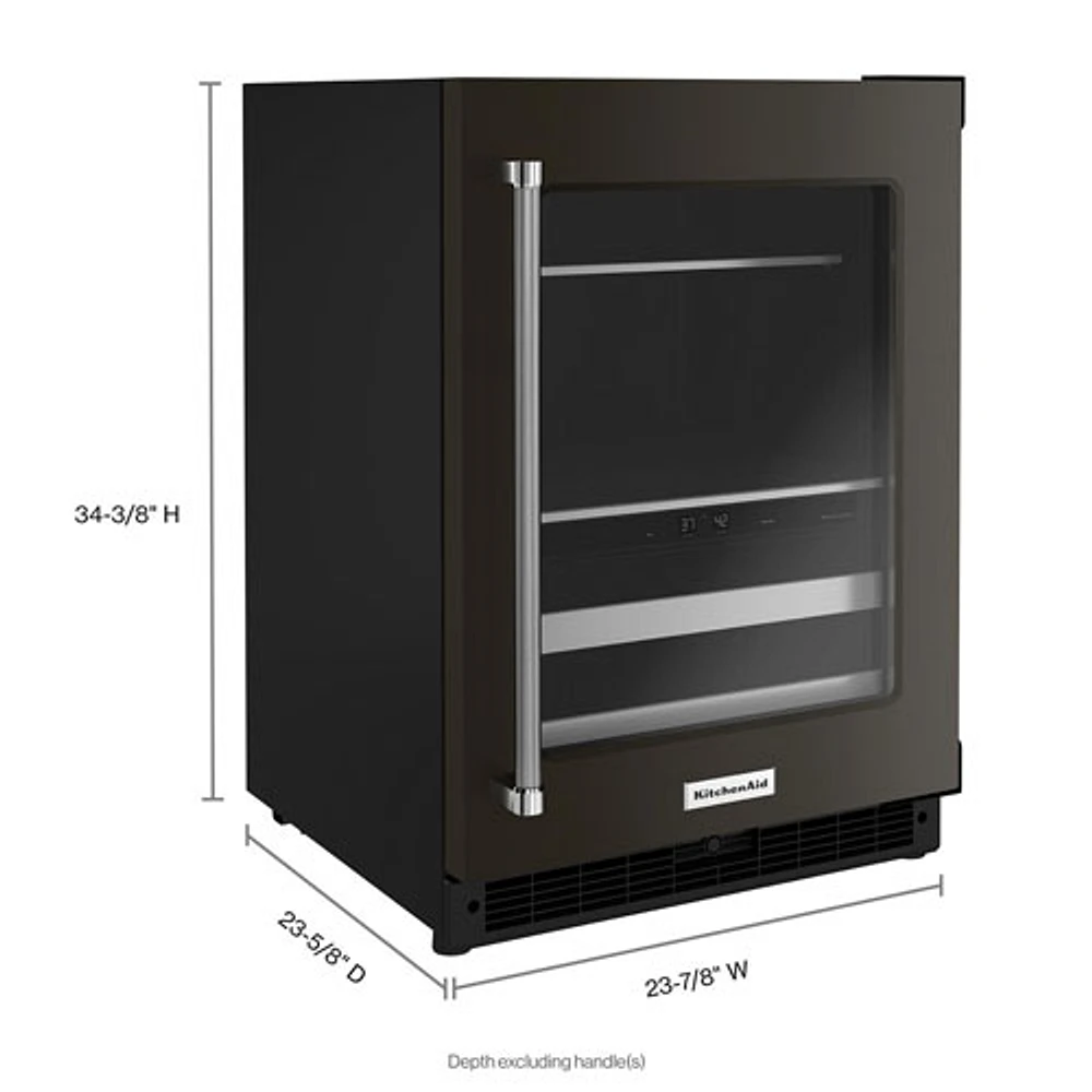 KitchenAid Undercounter 4.9 Cu. Ft. Freestanding Beverage Centre (KUBR314KBS) - Black Stainless Steel