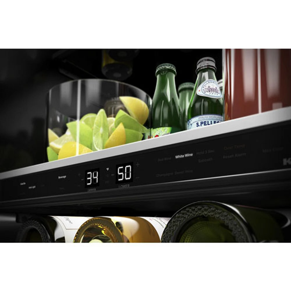 KitchenAid Undercounter 4.9 Cu. Ft. Freestanding Beverage Centre (KUBR314KBS) - Black Stainless Steel