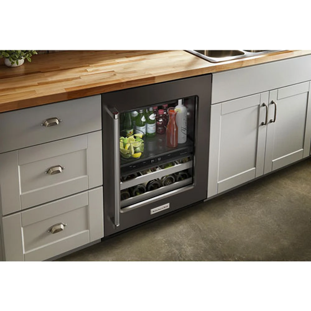 KitchenAid Undercounter 4.9 Cu. Ft. Freestanding Beverage Centre (KUBR314KBS) - Black Stainless Steel