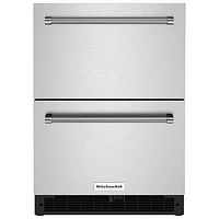 KitchenAid Undercounter Drawer 4.4 Cu. Ft. Freestanding Bar Fridge (KUDR204KSB) - Stainless Steel