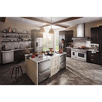 KitchenAid Undercounter Drawer 4.4 Cu. Ft. Freestanding Bar Fridge (KUDR204KSB) - Stainless Steel