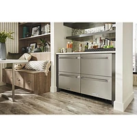 KitchenAid Undercounter Drawer 4.4 Cu. Ft. Freestanding Bar Fridge (KUDR204KSB) - Stainless Steel