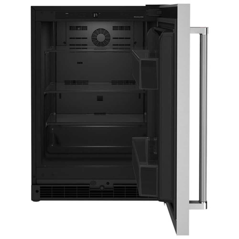 KitchenAid Undercounter 5.0 Cu. Ft. Freestanding Bar Fridge (KURR114KSB) - Stainless Steel