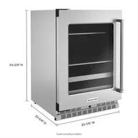 KitchenAid Undercounter 4.9 Cu. Ft. Freestanding Beverage Centre (KUBL314KSS) - Stainless Steel