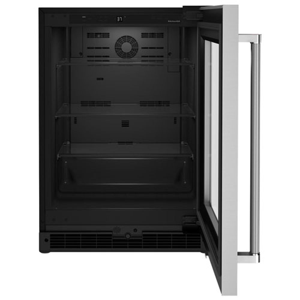 KitchenAid Undercounter 5.2 Cu. Ft. Freestanding Bar Fridge (KURR214KSB) - Stainless Steel