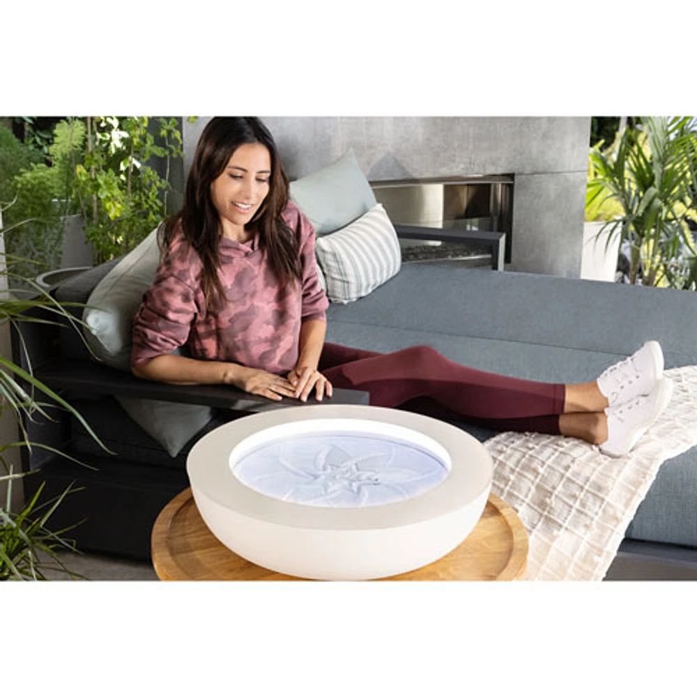 HoMedics Drift Sandscape 16" Kinetic Sand Table - Cream