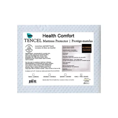 Ultraflex Health Comfort- Waterproof Antimicrobial Tencel Mattress Protector with Breathable Hypoallergenic Protection