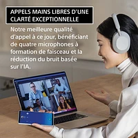 Casque d'écoute Bluetooth à suppression du bruit WH-1000XM5 de Sony - Argenté