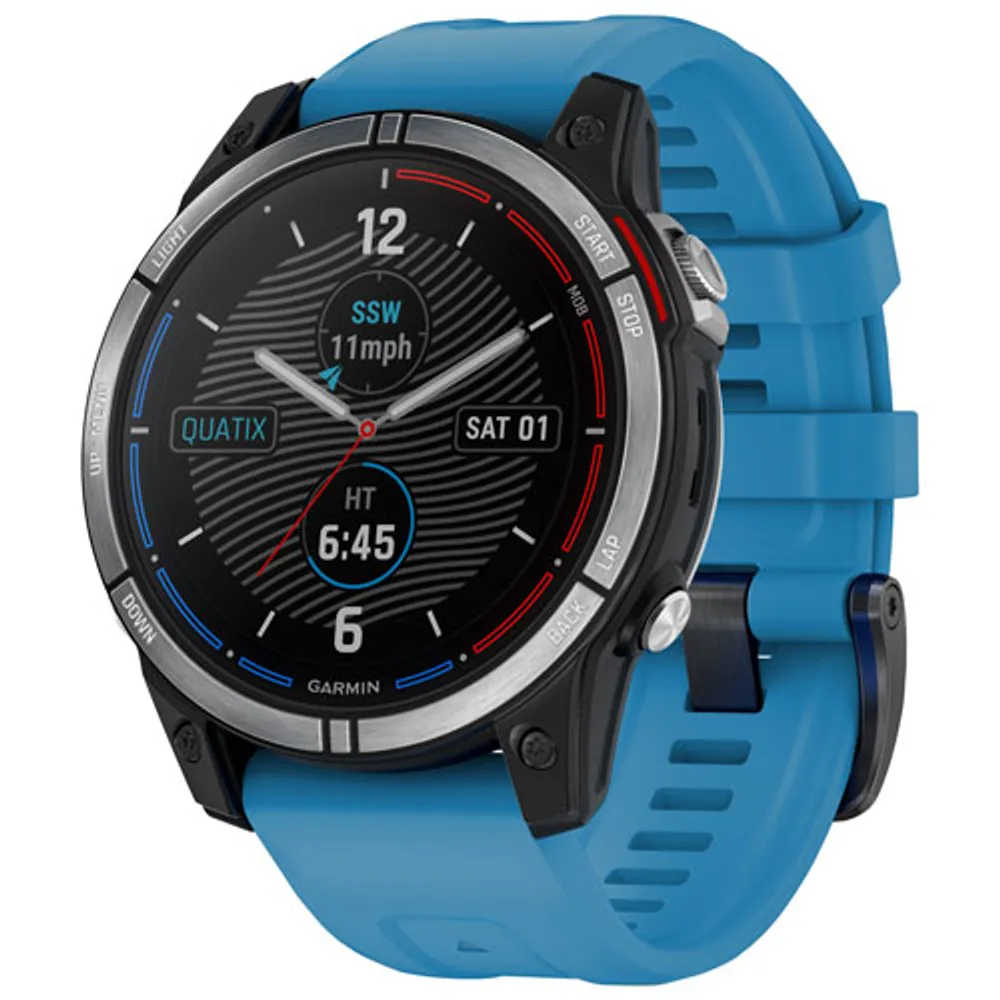 Garmin Quatix 7 47mm Marine Bluetooth Sailing Smartwatch - Cirrus Blue