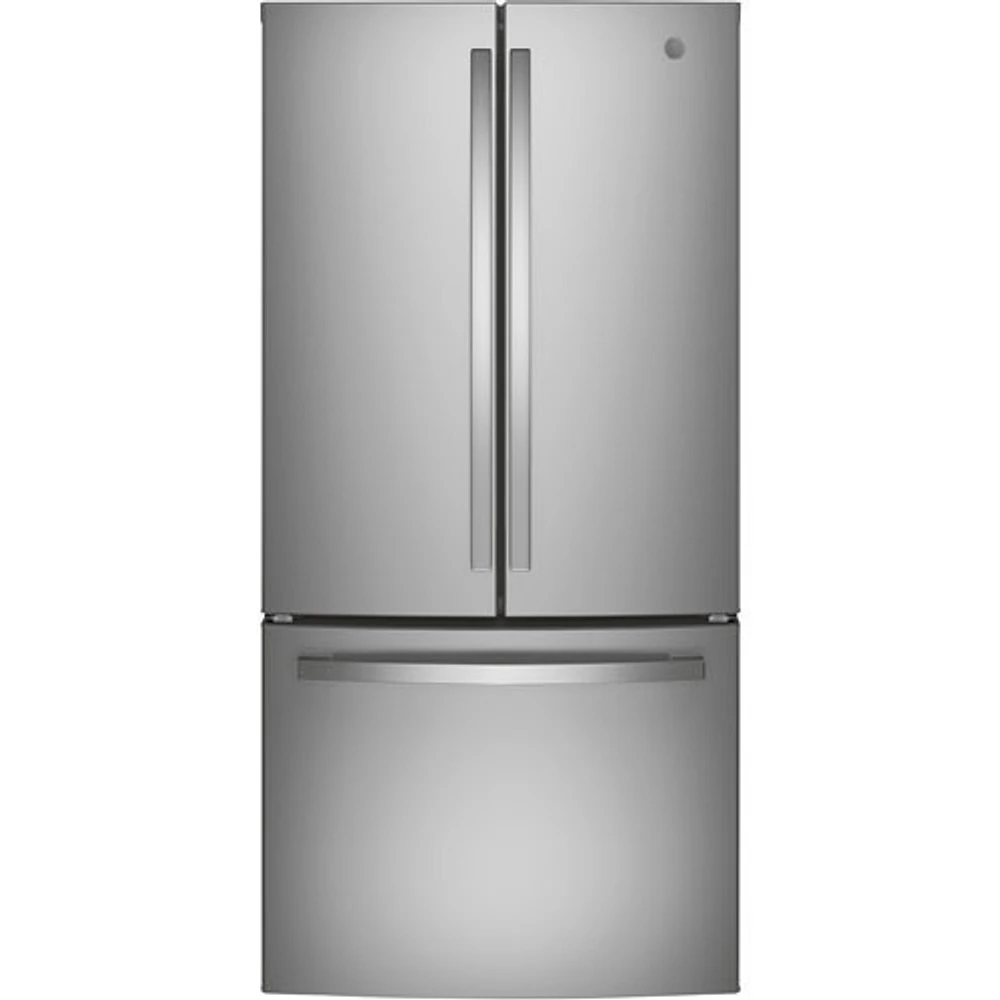 Réfrigérateur à deux portes 18,6 pi³ 33 po de GE (GWE19JYLFS) - Inox - Boîte ouverte - Parfait état