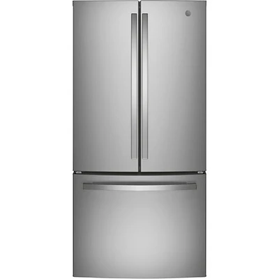 Réfrigérateur à deux portes 18,6 pi³ 33 po de GE (GWE19JYLFS) - Inox - Boîte ouverte - Parfait état
