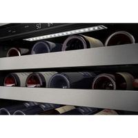 KitchenAid 46-Bottle Freestanding Dual Temperature Zone Wine Cellar (KUWR314KBS) - Black Stainless Steel