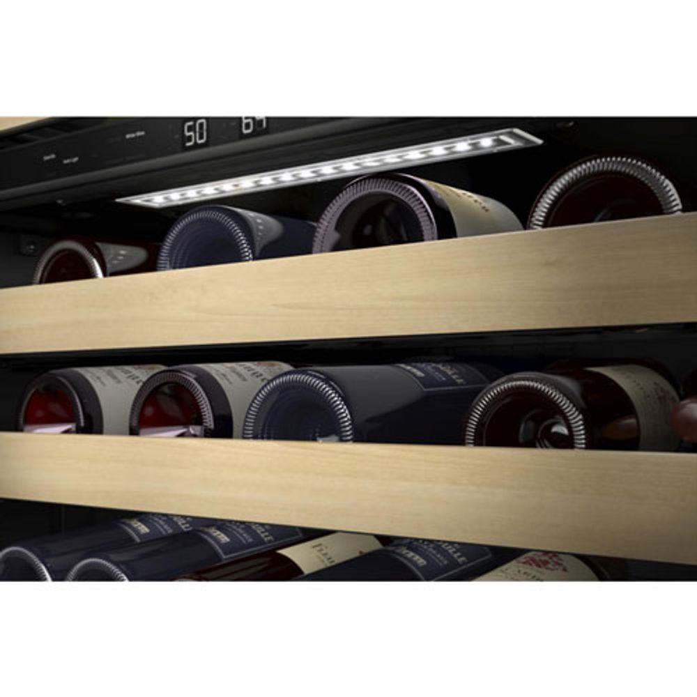 KitchenAid 46-Bottle Freestanding Dual Temperature Zone Wine Cellar (KUWR214KPA) - Panel Ready