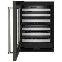 KitchenAid 46-Bottle Freestanding Dual Temperature Zone Wine Cellar (KUWL314KBS) - Black Stainless Steel