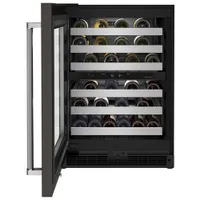 KitchenAid 46-Bottle Freestanding Dual Temperature Zone Wine Cellar (KUWL314KBS) - Black Stainless Steel