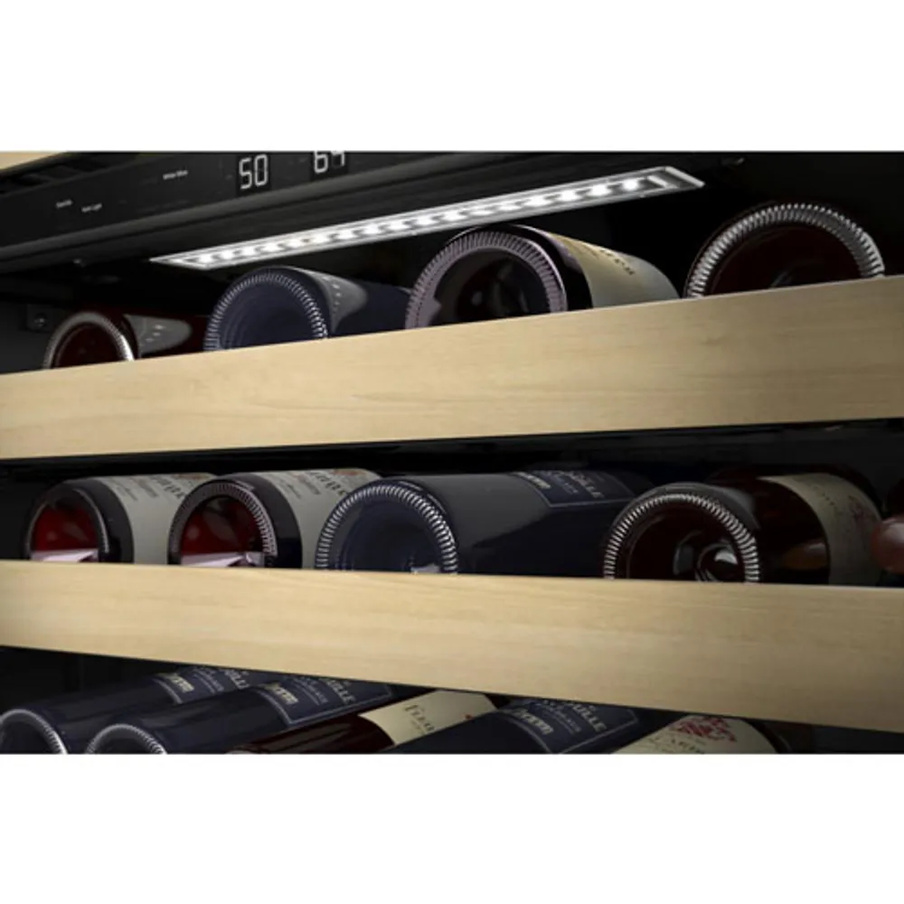 KitchenAid 46-Bottle Freestanding Dual Temperature Zone Wine Cellar (KUWL214KPA) - Panel Ready