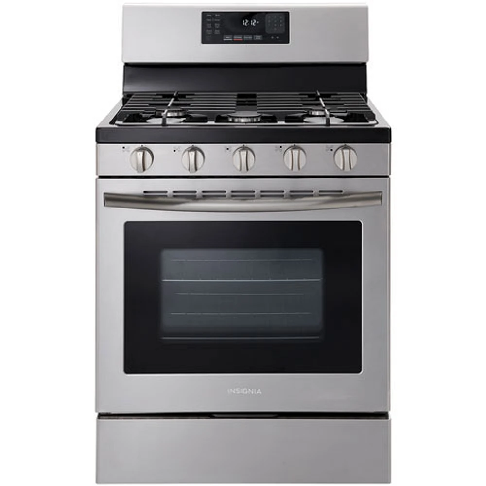 Insignia 30" 4.8 Cu.Ft. Gas Convection Range (NS-RGFGSS1) -Stainless -Open Box -Scratch & Dent