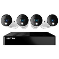 Night Owl Wired 8-CH 1TB DVR Security System with 4 Bullet 1080p Full HD Cameras - Black/White