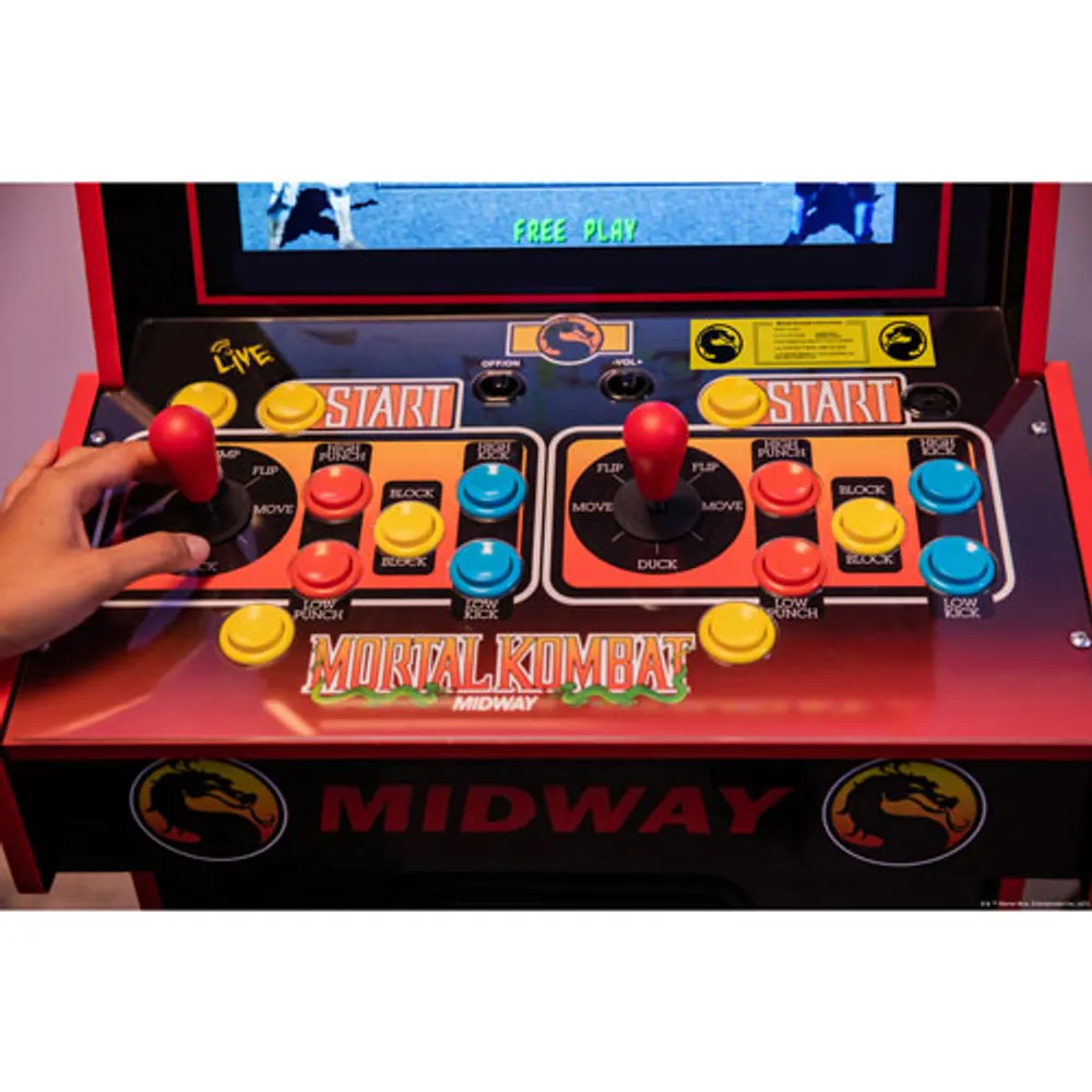 Arcade1Up Midway Legacy Mortal Kombat 30th Anniversary Edition Arcade Machine with Riser