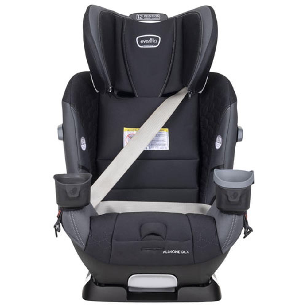 Evenflo All4One DLX Convertible All-in-One Booster Car Seat with Sensor Safe - Kingsley Black